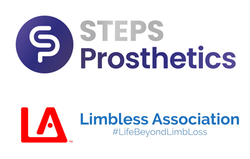 STEPS Prosthetics and the Limbless Association Logos